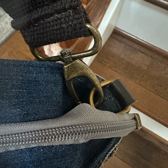 NWOT Upcycled Boho Denim and Suede Tote - Picture 12 of 12